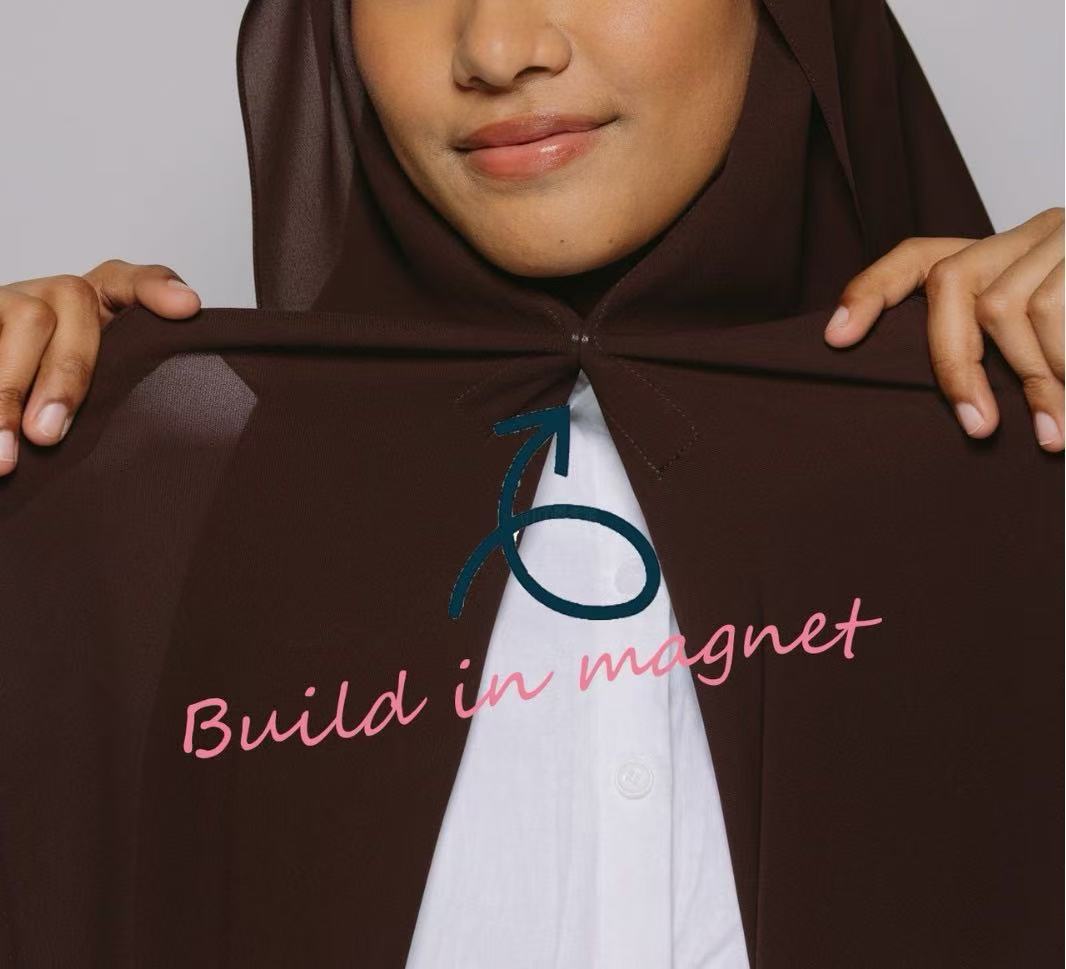 Chiffon Hijab With Magnetic Buckle
