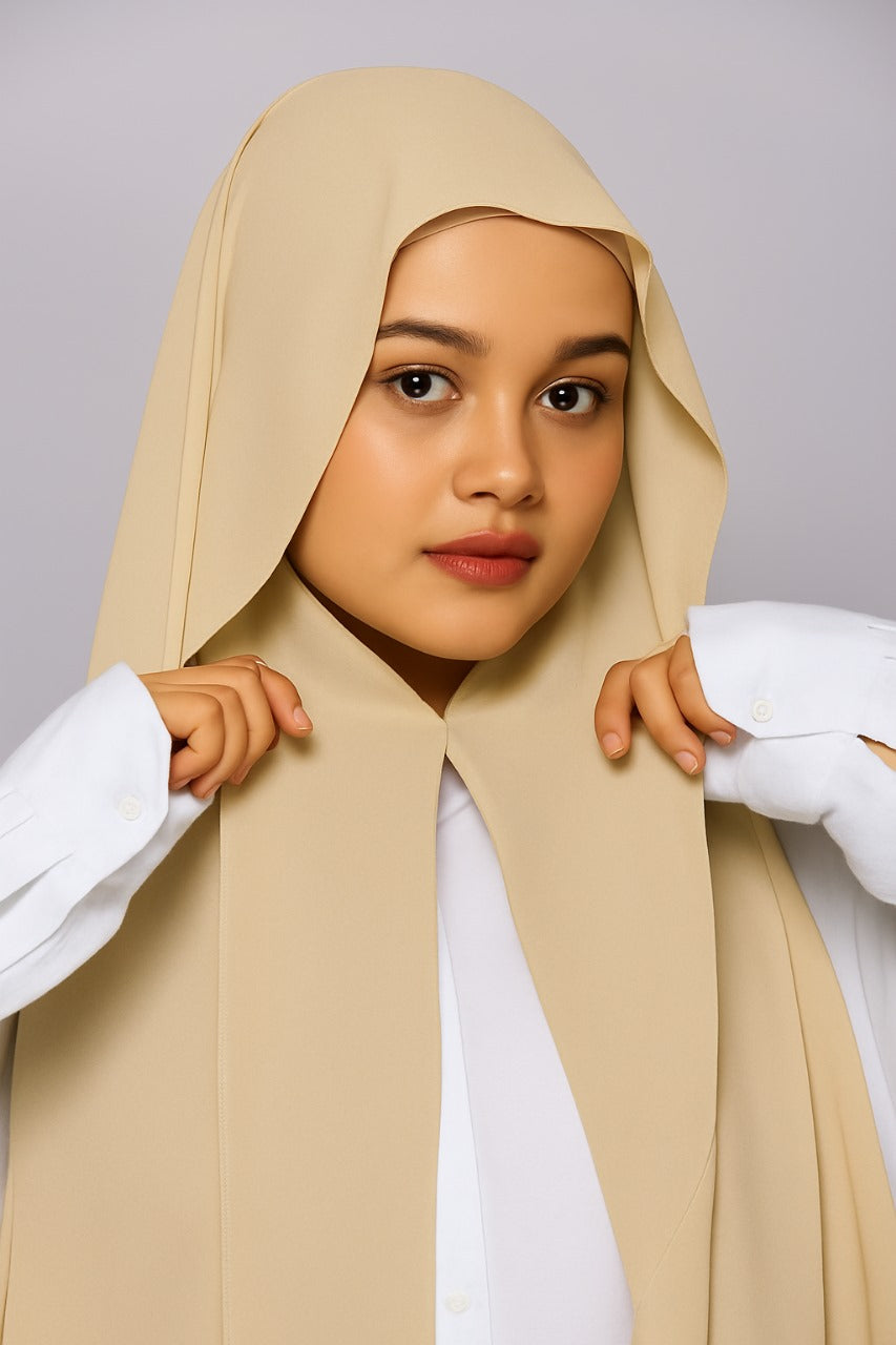 Chiffon Hijab With Magnetic Buckle