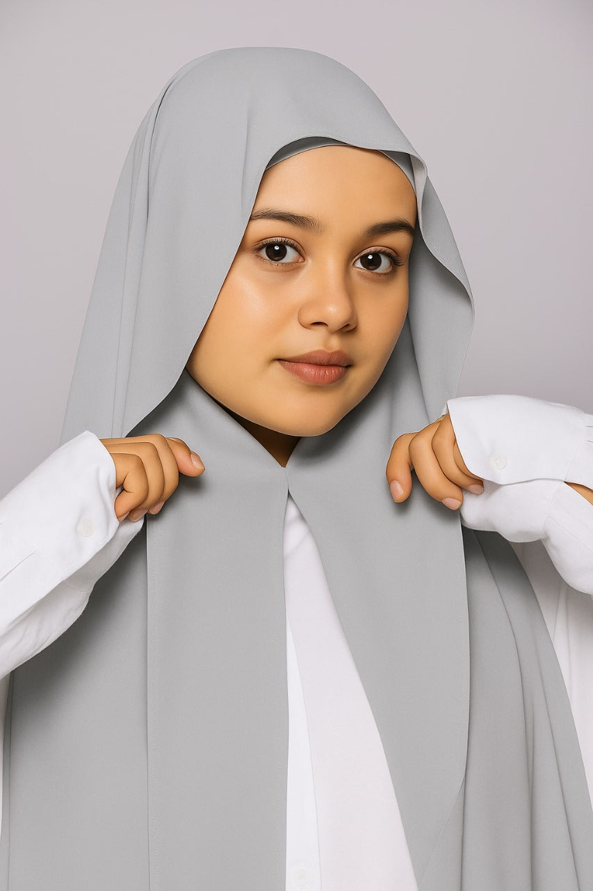 Chiffon Hijab With Magnetic Buckle