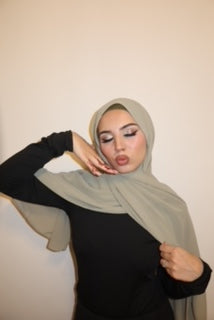 Chiffon Hijab With Magnetic Buckle
