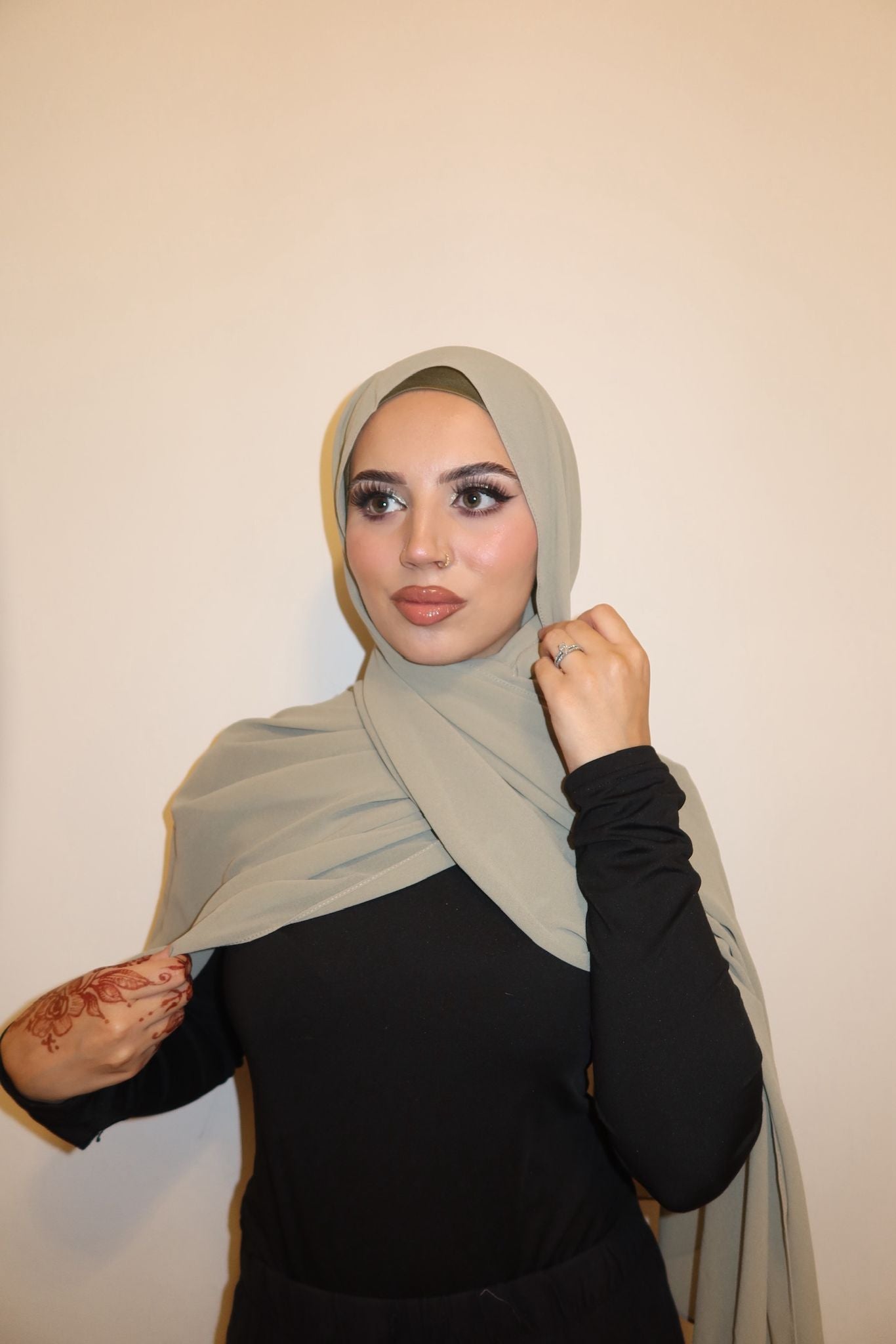 Chiffon Hijab With Magnetic Buckle